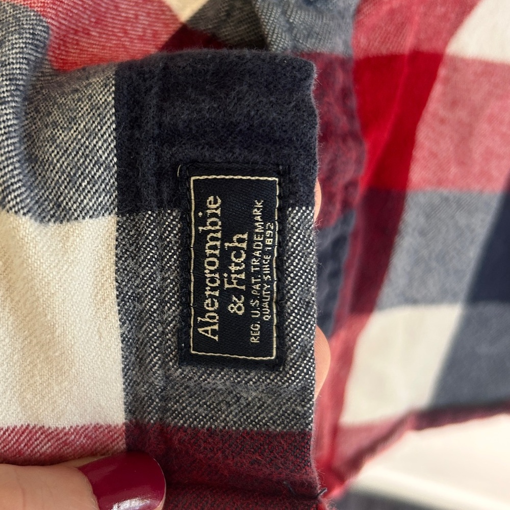 Y2K ABERCROMBIE & FITCH Buffalo Plaid Button Down Flannel Shirt Indie | Men’s XL - Picture 12 of 16